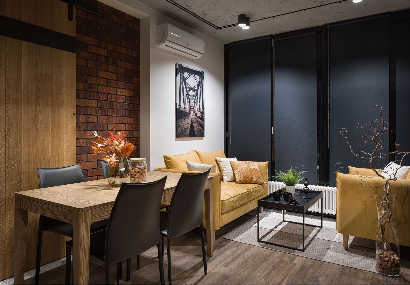 Фото: Дизайн кухні-студії - URBAN LIGHT: квартира в стилі Лофт, 65 м2 - 2213