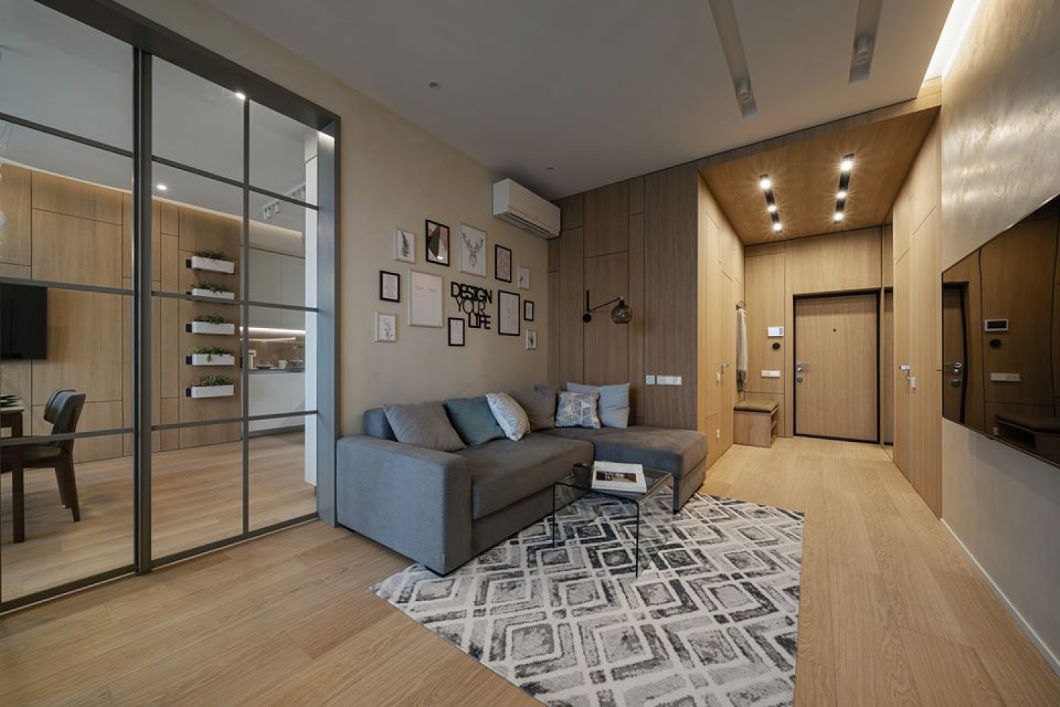 Вітальня в дизайн-проекті квартири у ЖК Jack House, 86 м.кв. - Студія дизайну Novoselskiy Design