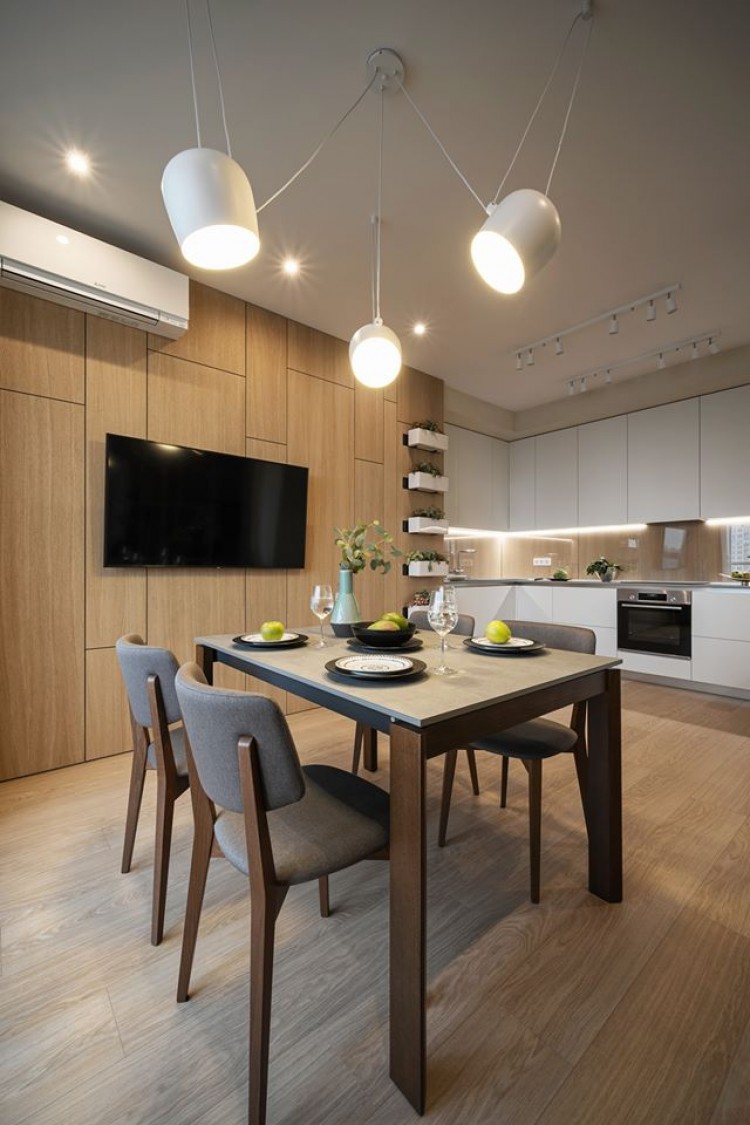 Кухня в дизайн-проекте квартиры в ЖК Jack House, 86 м.кв. — студия дизайна Novoselskiy Design