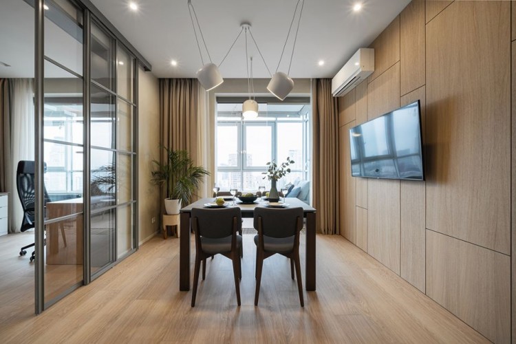 Столовая в дизайн-проекте квартиры в ЖК Jack House, 86 м.кв. — студия дизайна Novoselskiy Design