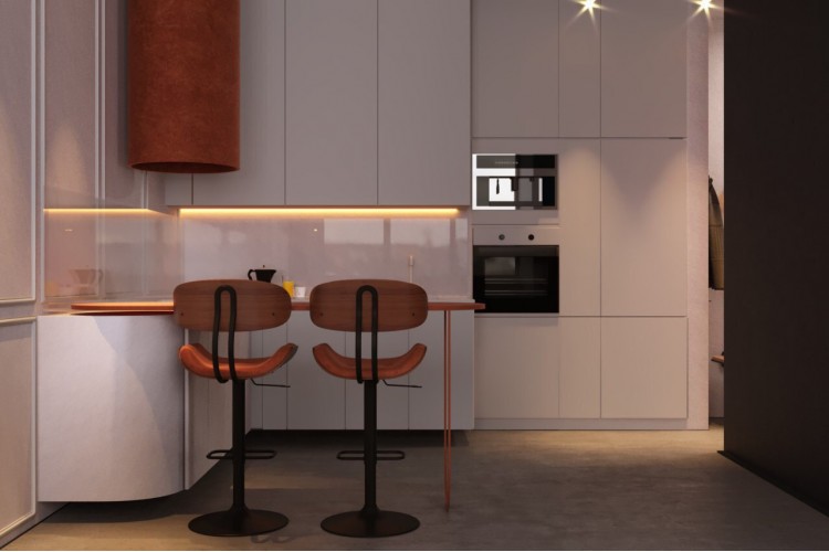 Кухня — Дизайн-проект квартиры-студии в ЖК Victory V, 51м.кв — студия дизайна 725 design