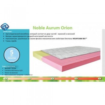 Матрац безпружинний HighFoam Orion