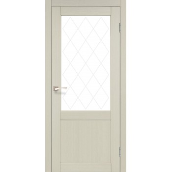 Белая межкомнатная дверь со стеклом CLASSICO CL-01 Дуб грей