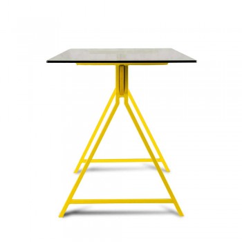 Стол Caution – стеклянный – индустриальный стиль