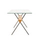 Стол Easy Frame – дизайнерский стол из металла, стекла и дерева