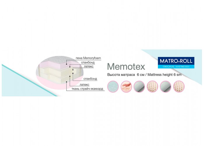  Тонкий матрац MatroLuxe Memotex / Мемотекс  3 — замовити в PORTES.UA