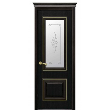 Дверь межкомнатная классика ИНТЕРА Вилла премиум (Сатиновое стекло рисунок P2 Fr)