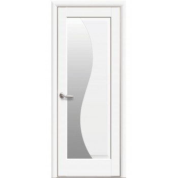 Межкомнатные двери белые МАЭСТРА Эскада (Сатиновое стекло)