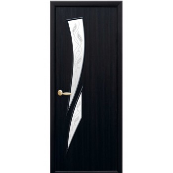 Двери в стиле лофт: МОДЕРН Камея Экошпон (Сатиновое стекло рисунок P3) 