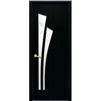 Двери в стиле лофт: МОДЕРН Лилия DeLuxe (Сатиновое стекло рисунок P3) 