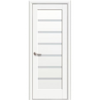 Белые двери НОСТРА Линнея (Сатиновое стекло)