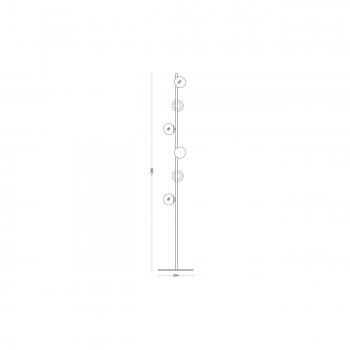 Торшер Skarlat BL 1502-6P BK