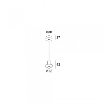 Підвісний світильник Skarlat RHL7738 5W WH+GD 3000K