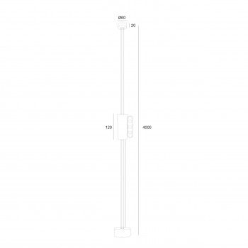 Торшер Skarlat RLL2002 3х2W WH+BK 3000K
