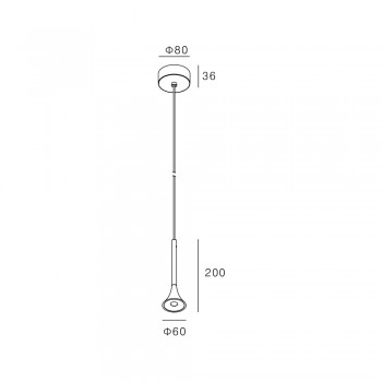 Подвесной светильник Skarlat RHL7748 5W BK+WH 3000K