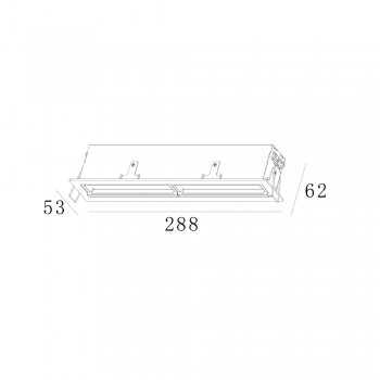Вбудований світильник Skarlat RSL74105 10x2W WH+BK 4000K