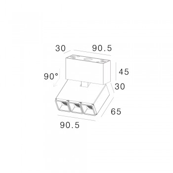 Спот Skarlat RSLC78025 3x2W BK 4000K