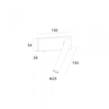 Настінний світильник Skarlat RWLB087 3W BK 3000K