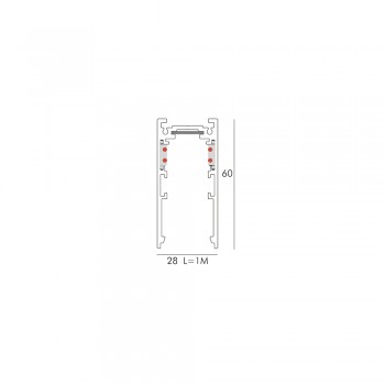 Магнитная шина Skarlat RGD-M48V-1M
