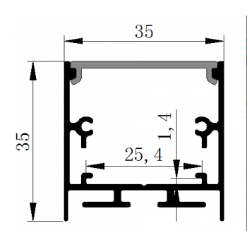 Алюминиевый профиль Skarlat LED PXG-3535-M
