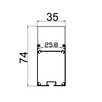 Алюминиевый профиль Skarlat LED PXG-3573-M