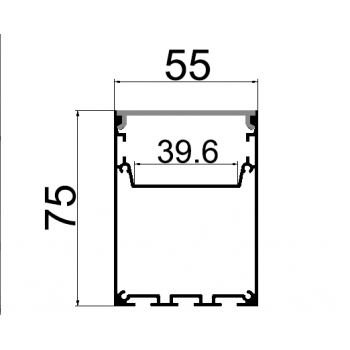 Алюминиевый профиль Skarlat LED PXG-5575-M