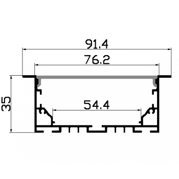 Алюминиевый профиль Skarlat LED PXG-7635-A