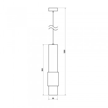 Підвісний світильник Skarlat DX523B-COB 7W BK 3000K