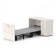 Ліжко-трансформер + Письмовий стіл + Тумба + Комод Sirim-C3 (4 в 1) / (Дуб крафт білий)