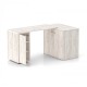 Кровать-трансформер + Письменный стол + Тумба + Комод Sirim-C3 (4 в 1)/(Дуб крафт белый)