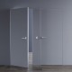 Межкомнатная дверь скрытого монтажа с алюминиевым серым торцом Smart Invisible