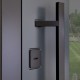 Входная дверь с терморазрывом 496 Ufo Black (Цвет RAL 7016 + уличная пленка Vinorit белая) комплектация Cottage (KT1)