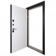 Вхідні двері з терморозривом 498 Scandi (Колір RAL 7021 + вулична плівка Vinorit біла) комплектація Cottage (KT1)