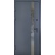 Входная дверь 506 Nordi Glass (Порошковая краска по металлу Ral 7021Т + уличная пленка Vinorit белый) комплектация Defender (KTM)