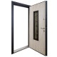 Вхідні двері 408 Solid Glass (Порошкова фарба по металу Ral 7021Т + вулична плівка Vinorit дуб полярний) комплектація Defender (KTM)