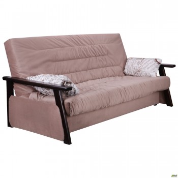 Диван раскладной Гермес ППУ Kolibri Latte (чехол, короб, подлокотники), Rainwing 219 2 (подушки)