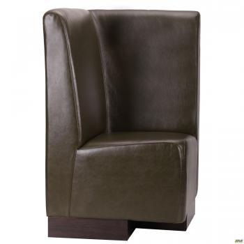 Диван Хит угловой на цоколе (Н100) венге 670*670*1100Н Мадрас олива