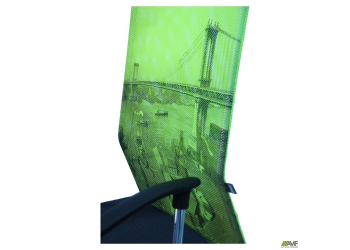  Кресло АЭРО HB сиденье Сетка серая, боковины Zeus 047 Light Green/ спинка Сетка лайм-Brooklyn Bridge  3 — купить в PORTES.UA
