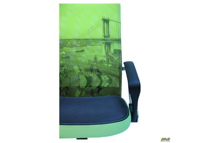  Кресло АЭРО HB сиденье Сетка серая, боковины Zeus 047 Light Green/ спинка Сетка лайм-Brooklyn Bridge  4 — купить в PORTES.UA