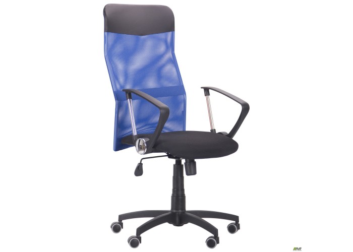  Кресло Ultra сиденье А-1/спинка Сетка синяя, вставка Скаден черный  1 — купить в PORTES.UA