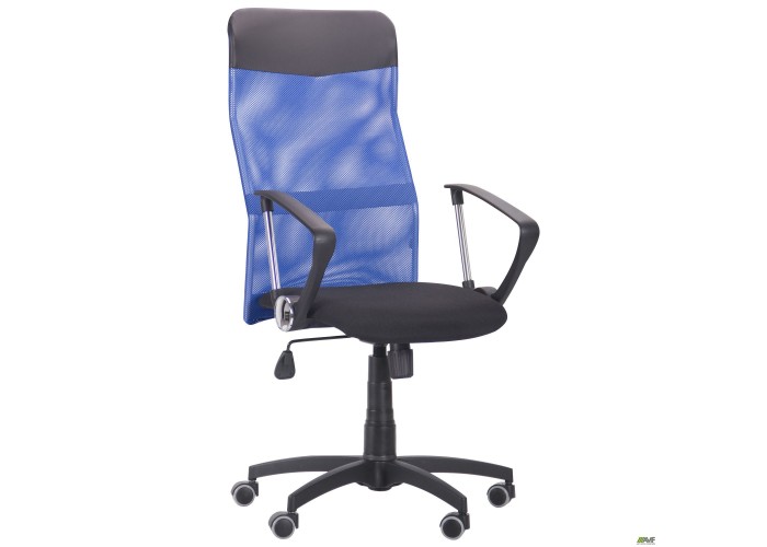  Кресло Ultra сиденье А-1/спинка Сетка синяя, вставка Скаден черный  2 — купить в PORTES.UA
