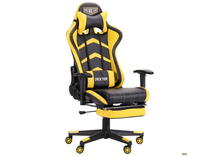  Кресло VR Racer Dexter Megatron черный/желтый  1 — купить в PORTES.UA