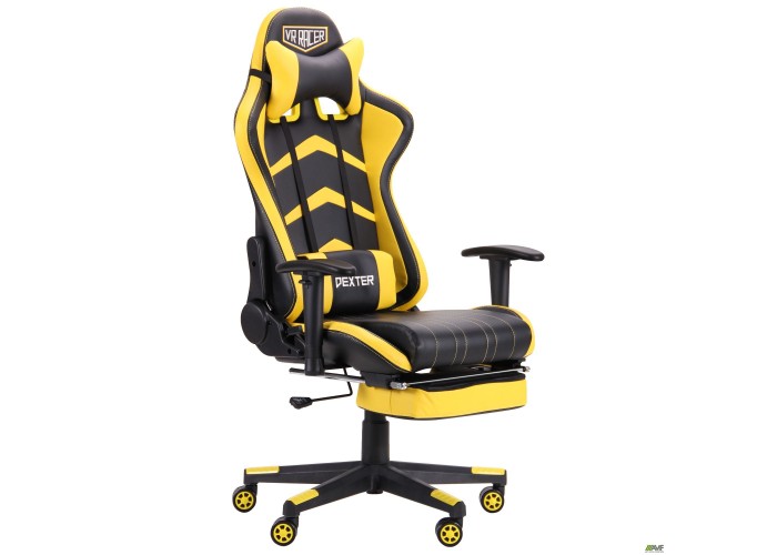 Кресло VR Racer Dexter Megatron черный/желтый  2 — купить в PORTES.UA