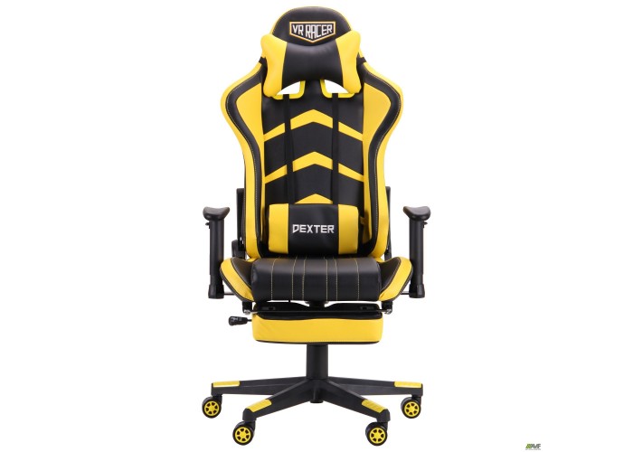 Кресло VR Racer Dexter Megatron черный/желтый  3 — купить в PORTES.UA