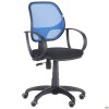 Кресло Бит/АМФ-8 сиденье Сетка черная/спинка Сетка синяя