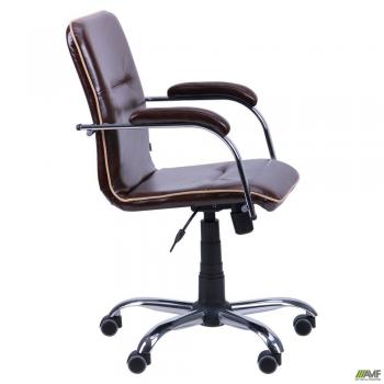 Кресло Самба-RC Хром Софт Мадрас дарк браун с кантом