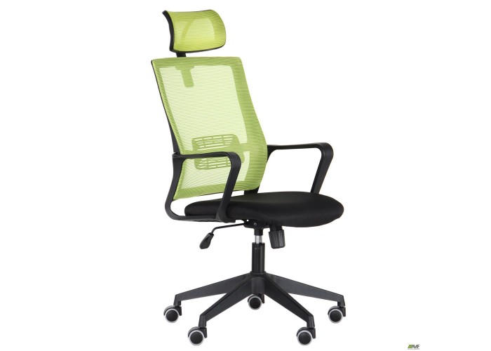  Кресло Matrix HR сиденье Саванна nova Black 19/спинка Сетка Line-05 салатовая  2 — купить в PORTES.UA