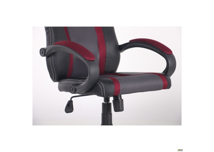  Крісло Shift Неаполь N-20/Сітка сіра, вставки Сітка бордова  9 — замовити в PORTES.UA