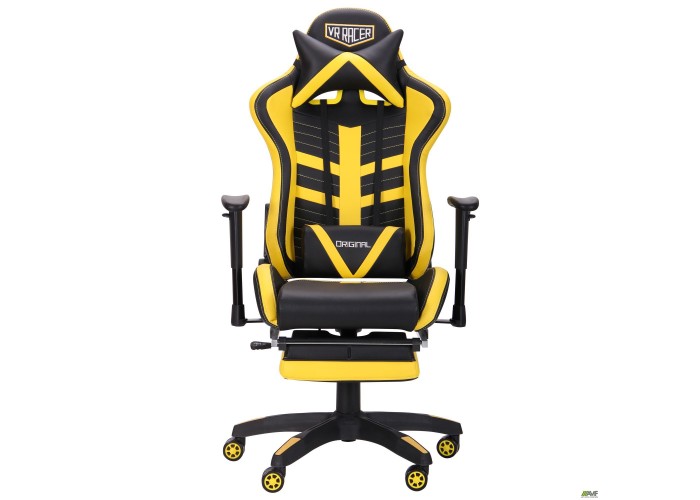  Кресло VR Racer BattleBee черный/желтый  4 — купить в PORTES.UA