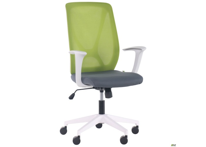  Кресло Nickel White сиденье Нест-08 серая/спинка Сетка SL-06 салатовая  2 — купить в PORTES.UA